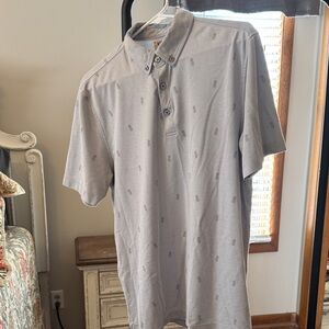Linksoul Light Gray Polo with Pattern